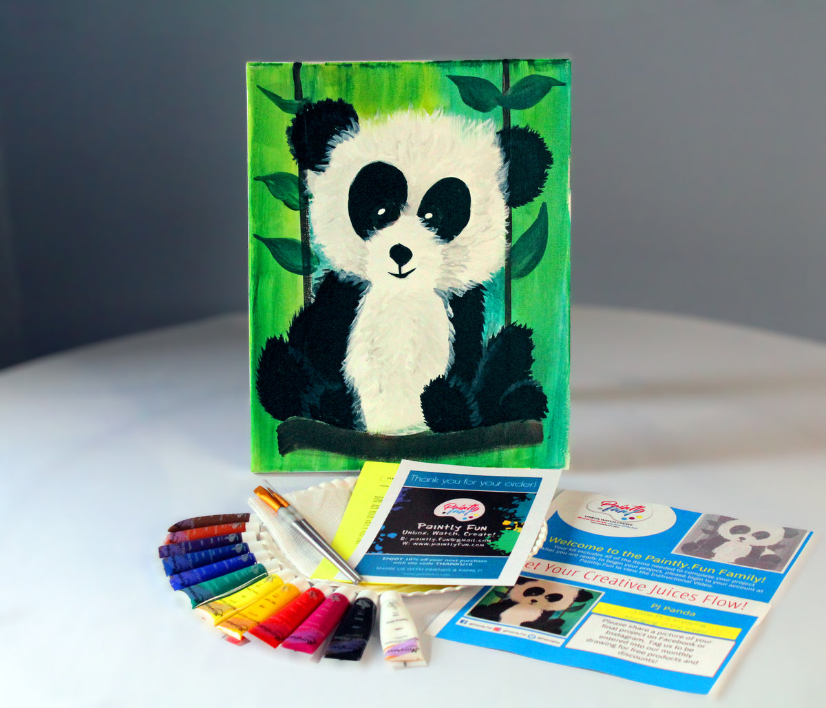 Panda Art Supply Box and Painting Lesson – Let's Create Art Online