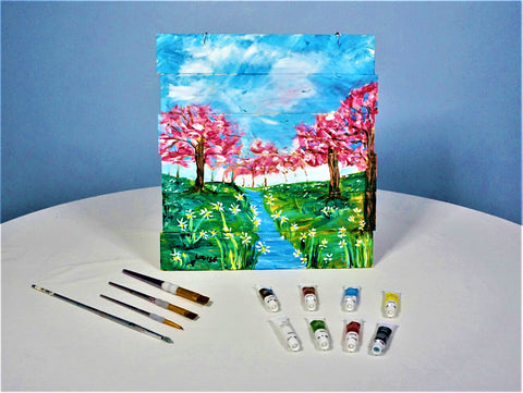 springtime delight acrylic painting kit & video lesson