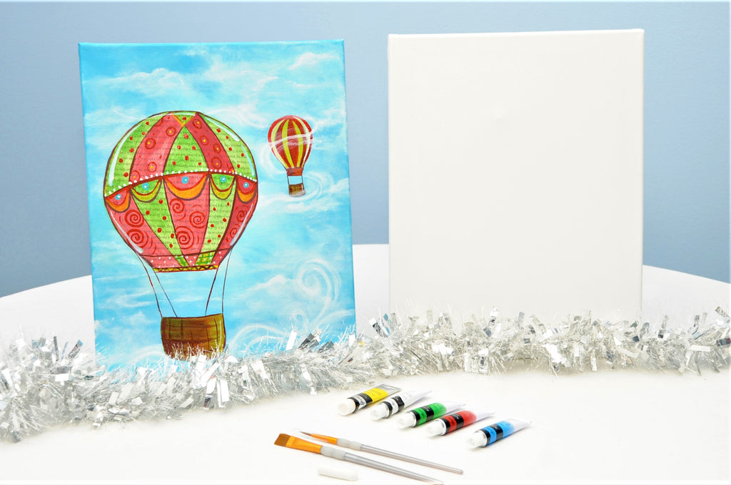 Paint Kit - Up Up and Away Mixed Media Painting Kit & Video Lesson - Paint  and Sip At Home - Paint Party