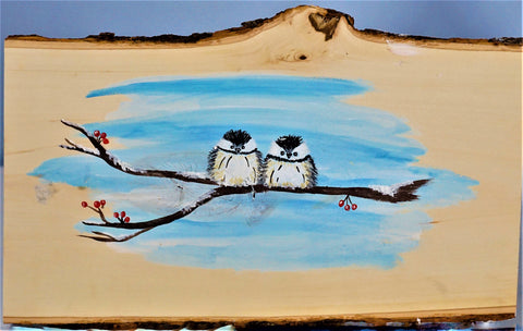 chickadees acrylic painting kit & video lesson