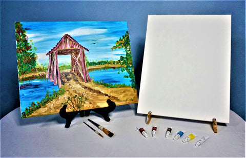 Old Covered Bridge Acrylic Painting Kit