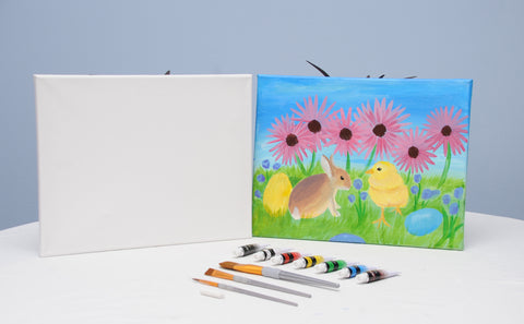 easter buddies acrylic painting kit & video lesson
