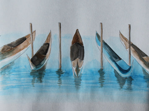 party kit - "gondola row" - watercolor painting kit & video lesson