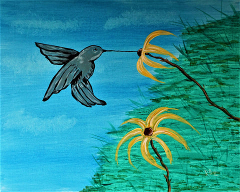 Hummingbird Happiness Acrylic Painting Kit & Video Lesson