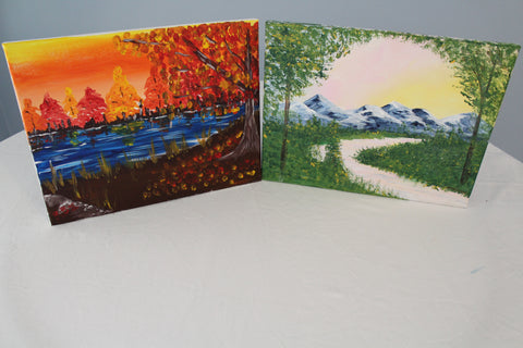 "the majestic duo" set -  acrylic painting kits & video lesson