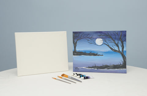 moon river acrylic painting kit & video lesson