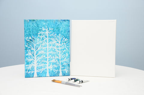 sparkling forest acrylic painting kit & video lesson